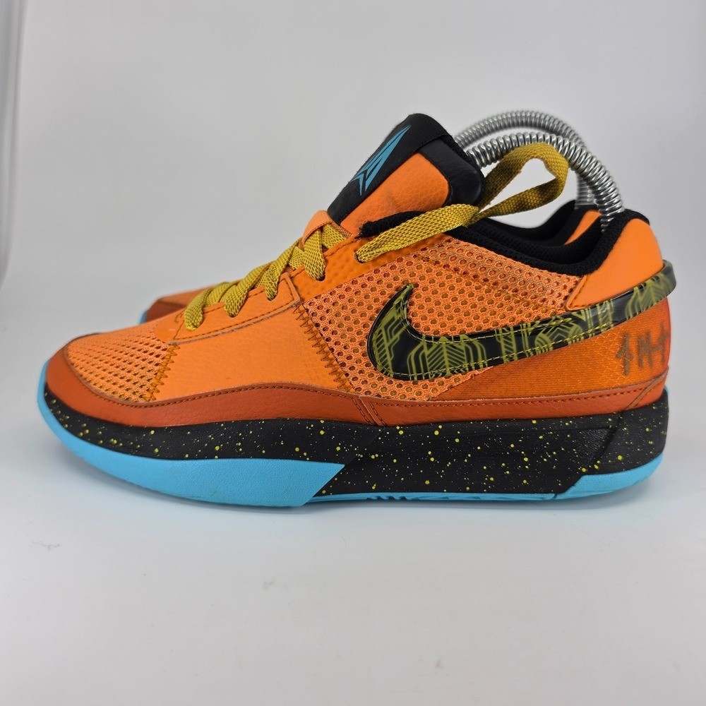 Nike Ja 1 Morant Kids GS Size 6Y Mandarin Optic Yellow Black Blue FB8977 800